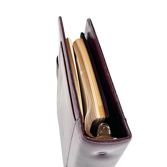 Con Conti Leather 3 Ring Calendar Organizer Binder Zip Pouch Harper House System - Picture 6 of 16